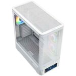 Modecom Volcano AQ500 Gaming Midi Tower Computer Case with Side Window and ARGB Lighting White - Image 6