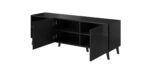 RTV cabinet ABETO 150x42x52 black glossy - Image 2