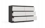M6 MALWA CHEST OF DRAWERS 120 CM 6 DRAWERS ANTHRACITE/WHITE - Image 4