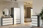 M6 MALWA CHEST OF DRAWERS 120 CM 6 DRAWERS ANTHRACITE/WHITE - Image 8
