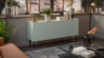 Cama FELLINI chest of drawers 150x40x70 olive + oiled oak top - Image 3