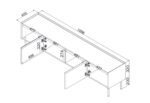 Cama FELLINI TV cabinet 200x40x52 olive + oiled oak top - Image 5