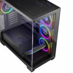 Modecom Volcano Stellar ARGB 8F Gaming Midi Tower Computer Case with Side Window Black - Image 10