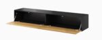 TV Stand Vigo 180 Black Wotan Oak L180xD30xH40cm - Image 2
