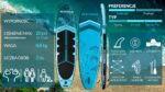Inflatable SUP Board with Length 3.35m Turquoise - Image 2