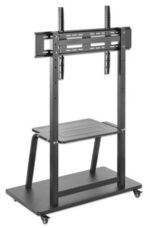 Manhattan Floor TV Mount Up To 100 Inches and 150kg Black - Image 3