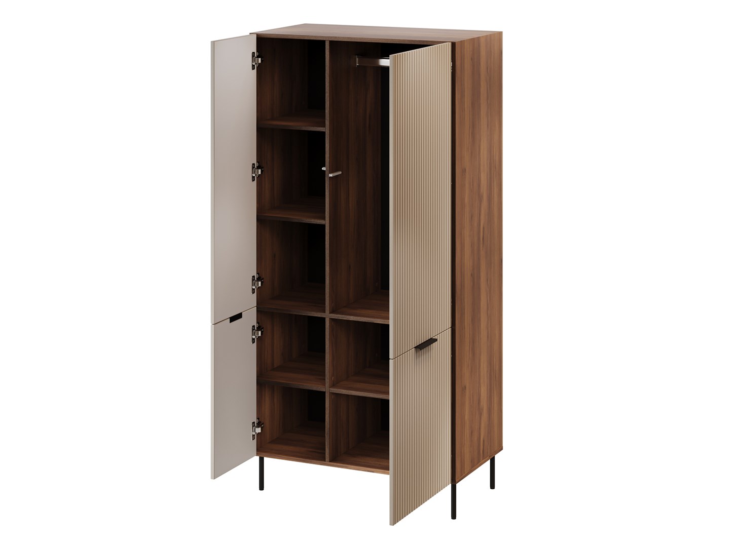 Almera Double Door Wardrobe Cashmere 90x52x185cm - Image 1