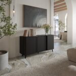 Cama VOLARE chest of drawers 151 x 39 x 75 cm black - Image 2