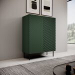Sideboard Wooden Green 98x45x127cm - Image 2