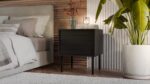 Bedside Tables Cortina Wooden Black 2 Pieces 45x40x51cm - Image 3