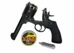 WEBLEY MKVI .455 Police cal.4.5 mm Diabolo cartridge 6-shot barrel 4’ CO2 Black Ekp to17J - Image 6
