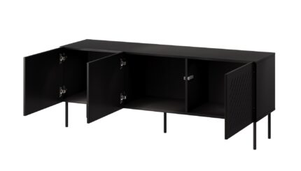 RTV cabinet SIENA 150.5x40x60 black matt