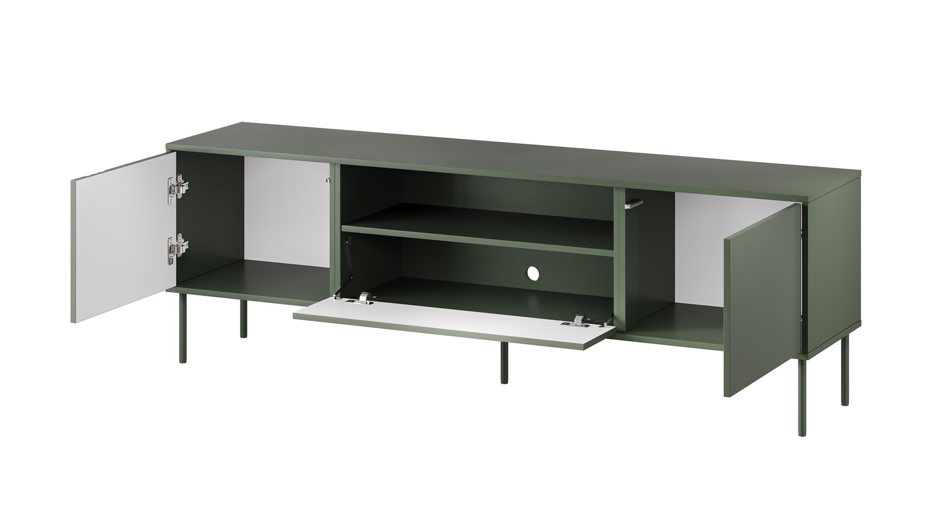 Cama EF TRESSE RTV Cabinet 180x40x54.5 matte green - Image 1