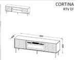 Cama EF CORTINA TV cabinet 180x40x60 black/walnut - Image 4