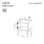 Bedside Tables Lucca Wooden Black 2 Pieces 47x40x52cm - Image 3