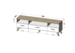 Έπιπλο Τηλεόρασης Lotta Mat Black Μ180xΠ40xΥ53cm - Image 3