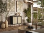 Sideboard Juta Wooden Black 100x38x90cm - Image 2
