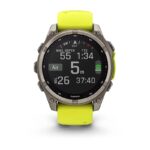 Garmin Fenix 8 Solar Titanium 47mm Waterproof Smartwatch with Heart Rate Monitor (Sapphire, Titanium With Amp Yellow/Graphite Silicone Band) - Image 7