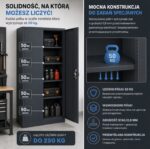 Δίφυλλη Ντουλάπα Μεταλλική 185x90x45εκ. - Image 8