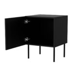 Bedside Tables Wooden Black 2 Pieces 45x39x59cm - Image 2