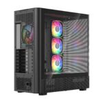 Modecom Volcano AQ500 Gaming Midi Tower Computer Case with Side Window and ARGB Lighting Black - Image 13