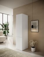 Single Door Wardrobe Pafos White 45x55.5x198.5cm - Image 3