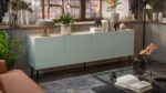 Cama FELLINI chest of drawers 200x40x70 olive + oiled oak top - Image 2