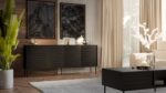 Cama 4D CORTINA chest of drawers 200x40x81 black - Image 2