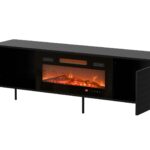 Sideboard Wooden Black + Black 180x40x60cm
