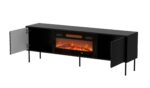 Sideboard Wooden Black + Black 180x40x60cm