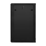 Lanberg wall-mounted installation rack cabinet 19'' 22U 600x600mm black (glass door)