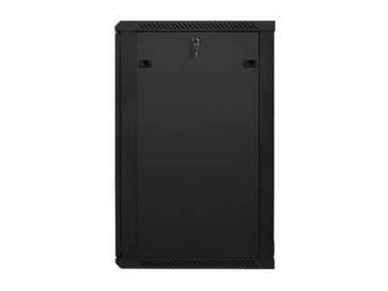 Lanberg wall-mounted installation rack cabinet 19'' 22U 600x600mm black (glass door)
