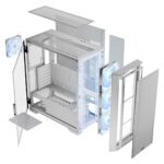 Modecom Horizon Flow Gaming Midi Tower Computer Case with Side Window and RGB Lighting White - Image 7