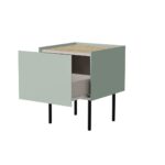 Bedside Tables Fellini Wooden Green 2 Pieces 40x41x60cm - Image 2