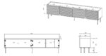4D RTV cabinet ONDA 200x40x35-54 black (standing or wall mounted) - Image 5