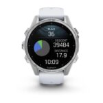 Garmin Fenix 8 Stainless Steel 43mm Waterproof Smartwatch with Heart Rate Monitor (Silver with Whitestone Silicone Band) - Image 6