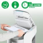 Leitz IQ Optimax AutoFeed 150 Shredder  P5  150 sheets  15 l