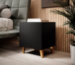 Bedside Tables Pafos Wooden Black 2 Pieces 45x40x51cm - Image 3