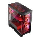 Modecom Volcano Space Apex ARGB Gaming Midi Tower Computer Case with Side Window Black - Image 17