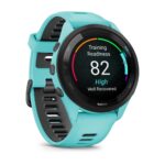 Garmin Forerunner 265 46mm Waterproof Smartwatch with Heart Rate Monitor (Aqua/Black) - Image 2