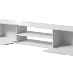 RTV cabinet SLIDE 200K 200x40x37 cm all glossy white