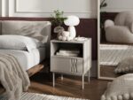 Bedside Tables Tresse Wooden Beige 2 Pieces 44x40x53cm - Image 3