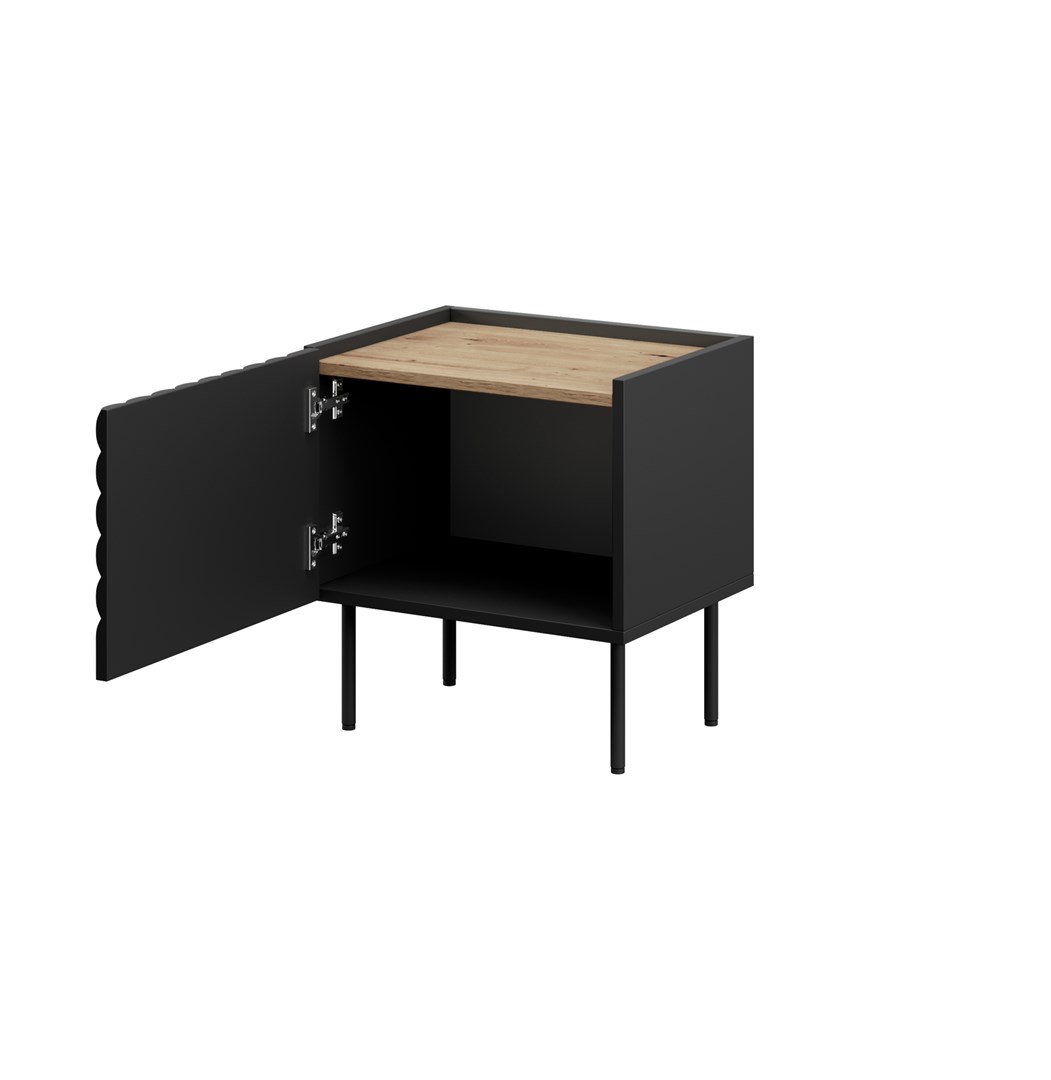 ONDA bedside table 2 pcs. 50x40x54 black - Image 1