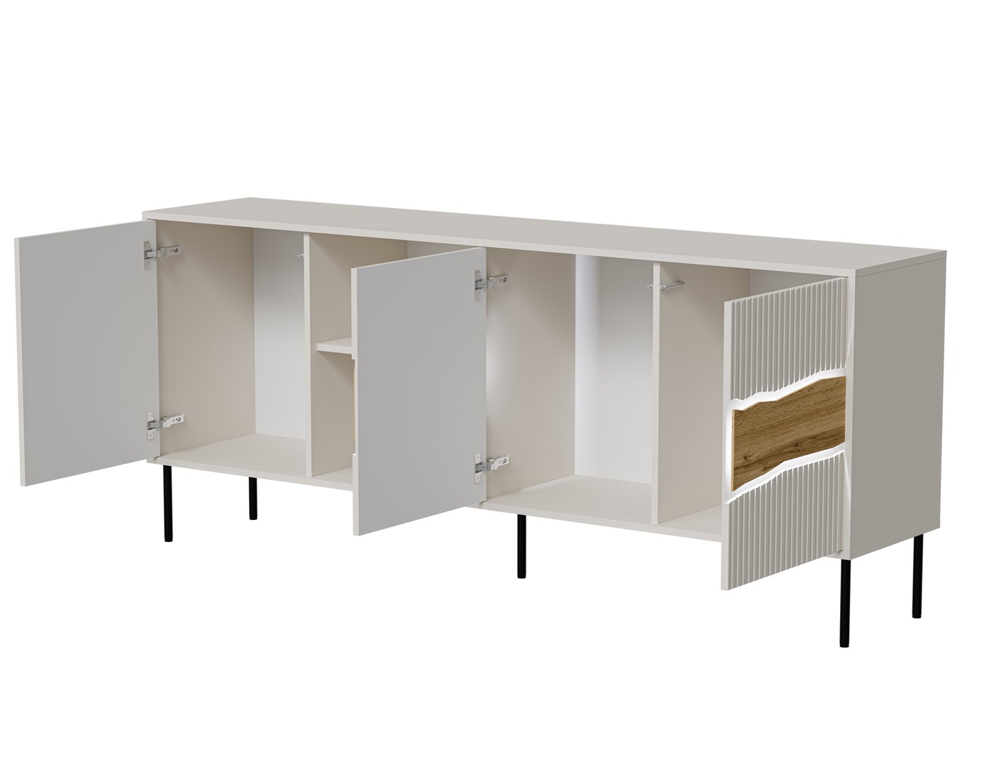 Cama INSERTO 3D1W chest of drawers 190x40x80 cashmere + LED - Image 1