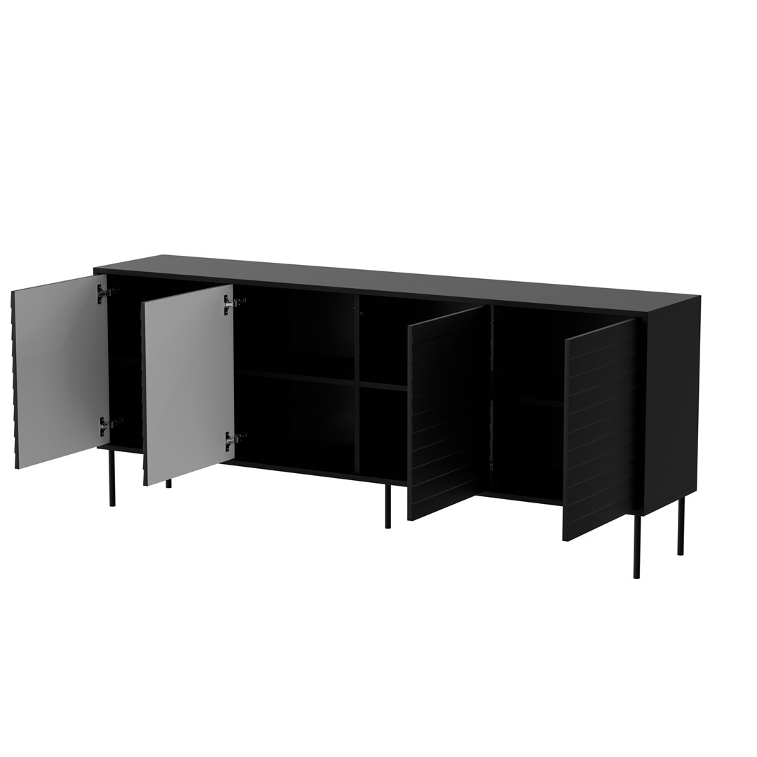 Cama 4D CORTINA chest of drawers 200x40x81 black - Image 1