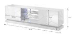 Cama TV cabinet QIU 200 MDF white gloss/white gloss - Image 3