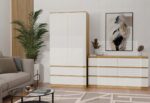 Malwa Ss-90 Δίφυλλη Ντουλάπα Craftsman Oak/white 90x50x180cm - Image 10