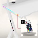 Huzaro Hero 1.9 RGB White Gaming Desk - Image 5