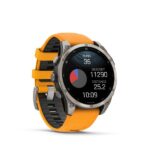 Garmin Fenix 8 Titanium 47mm Waterproof Smartwatch with Heart Rate Monitor (Sapphire, Titanium With Spark Orange/Graphite Silicone Band) - Image 6