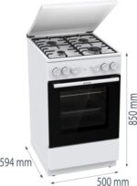 Gorenje Gas Cooker 68lt W50cm. White - Image 11